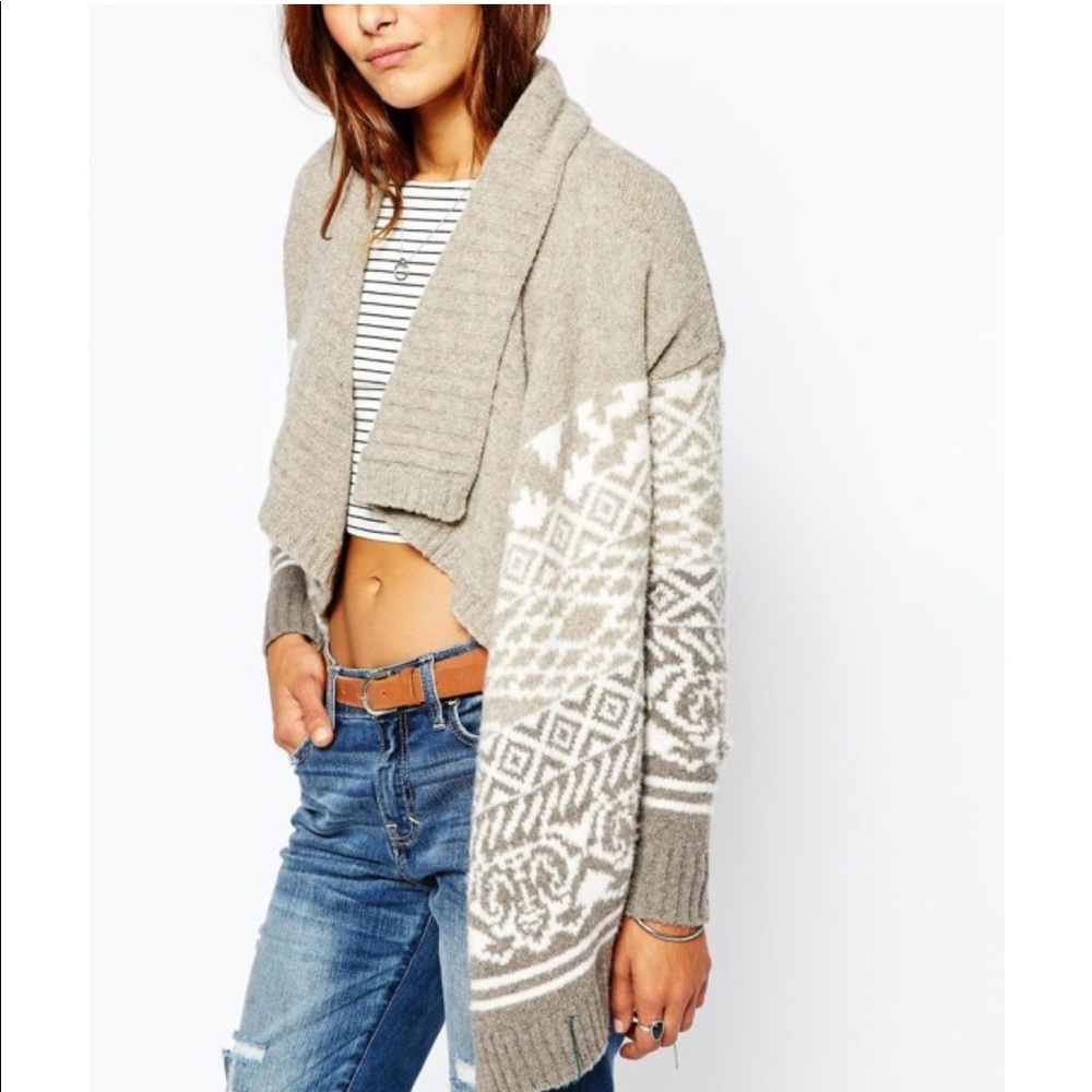 Patterned Blanket Cardigan Abercrombie & Fitch